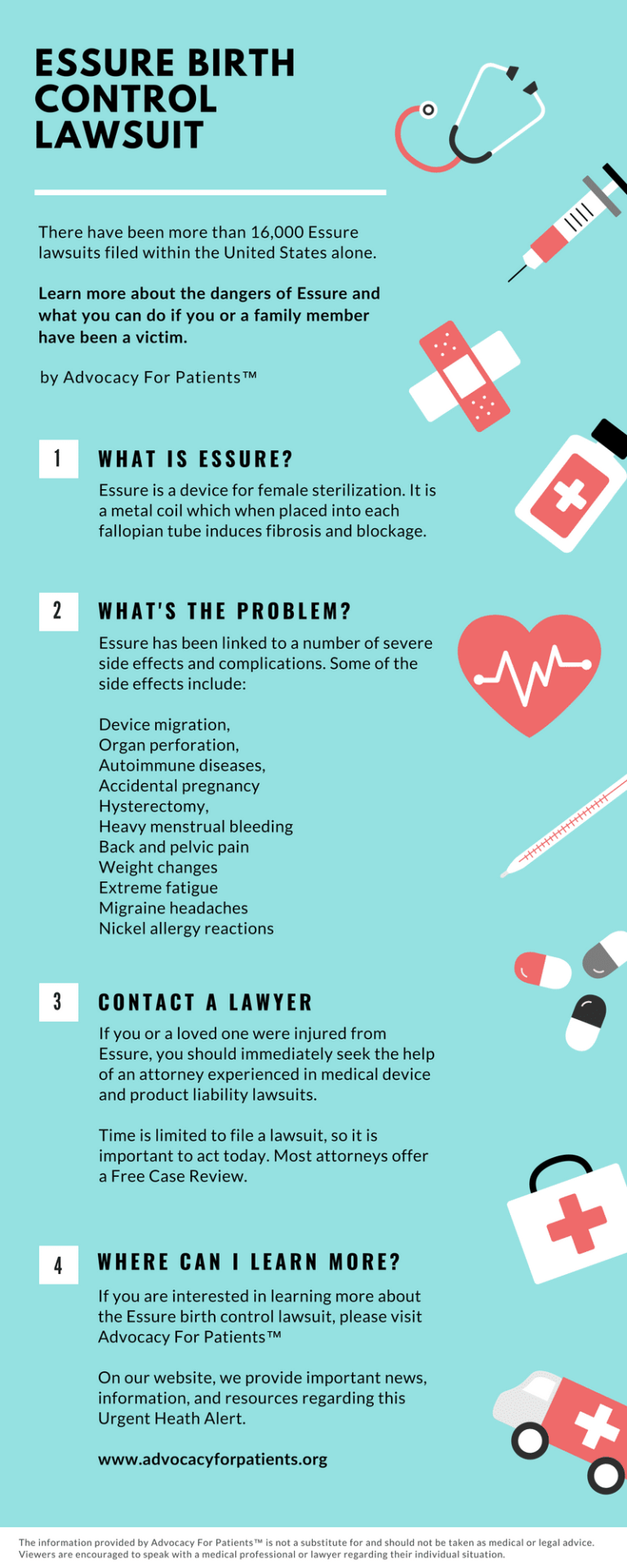 Essure Lawsuit Explained Infographic Advocacy For Patients™
